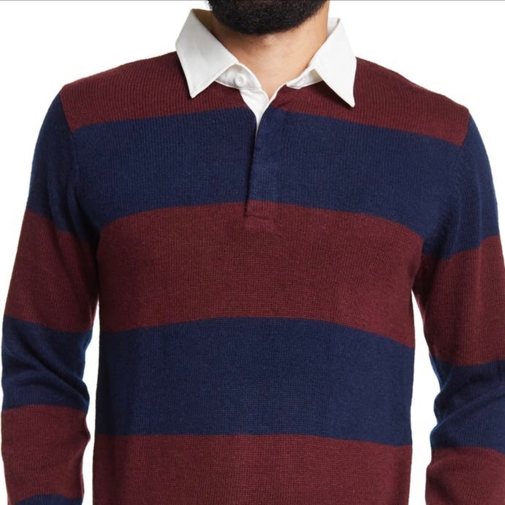 Slate & Stone rugby stripped shirt size L